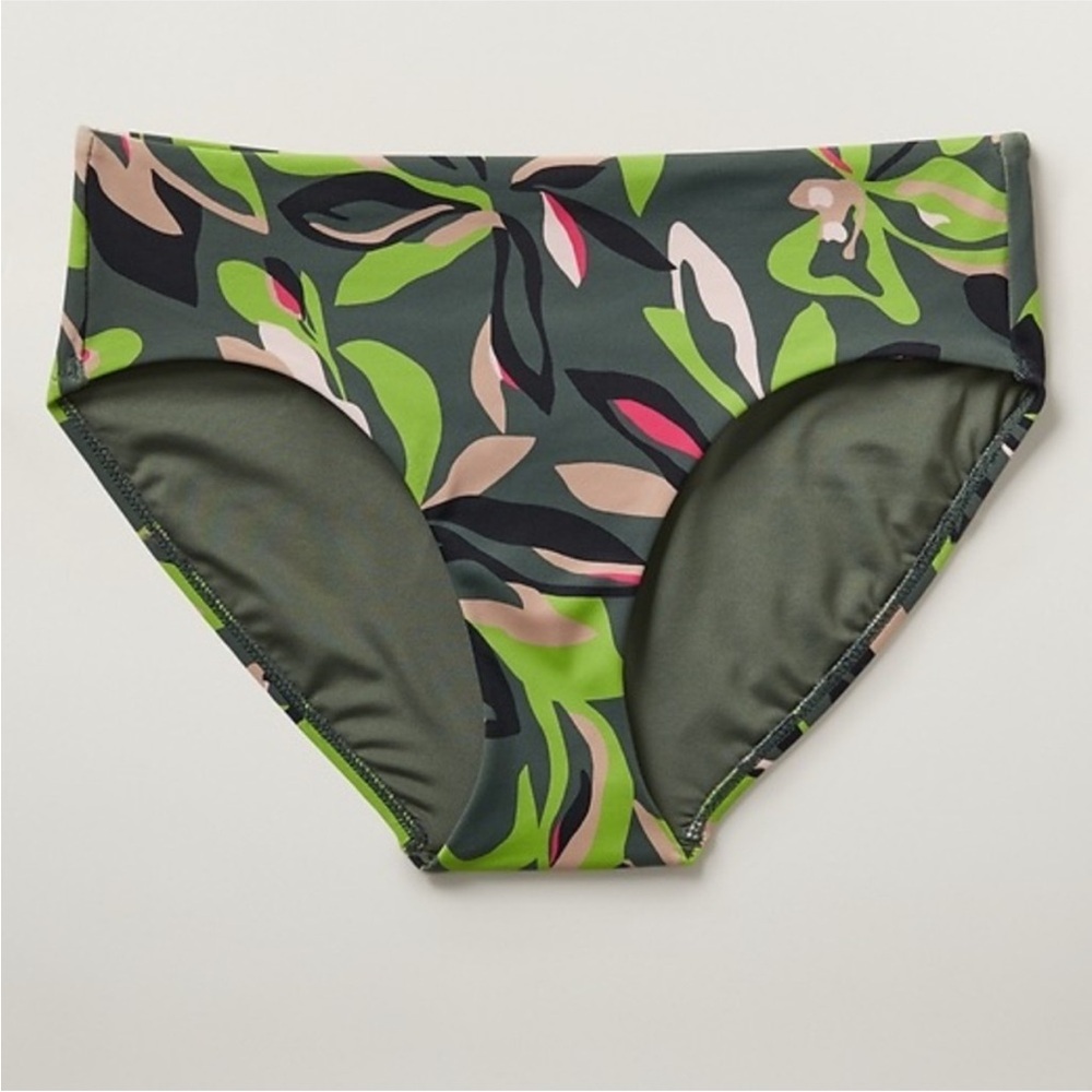 ✨NWT Athleta Green and Pink Floral Bikini Bottoms✨
